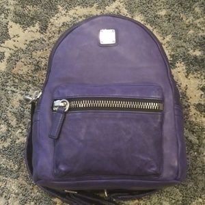💜NWT Authentic Purple MCM Leather Backpack💜